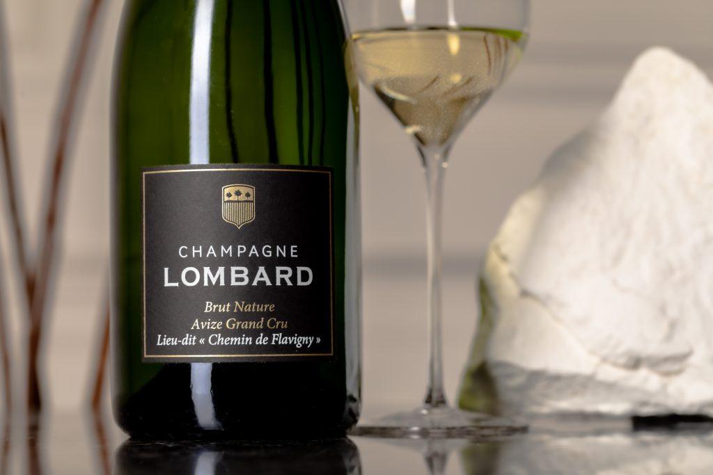champagne lombard Brut nature Avize Grand Cru lieu-dit Chemin de Flavigny