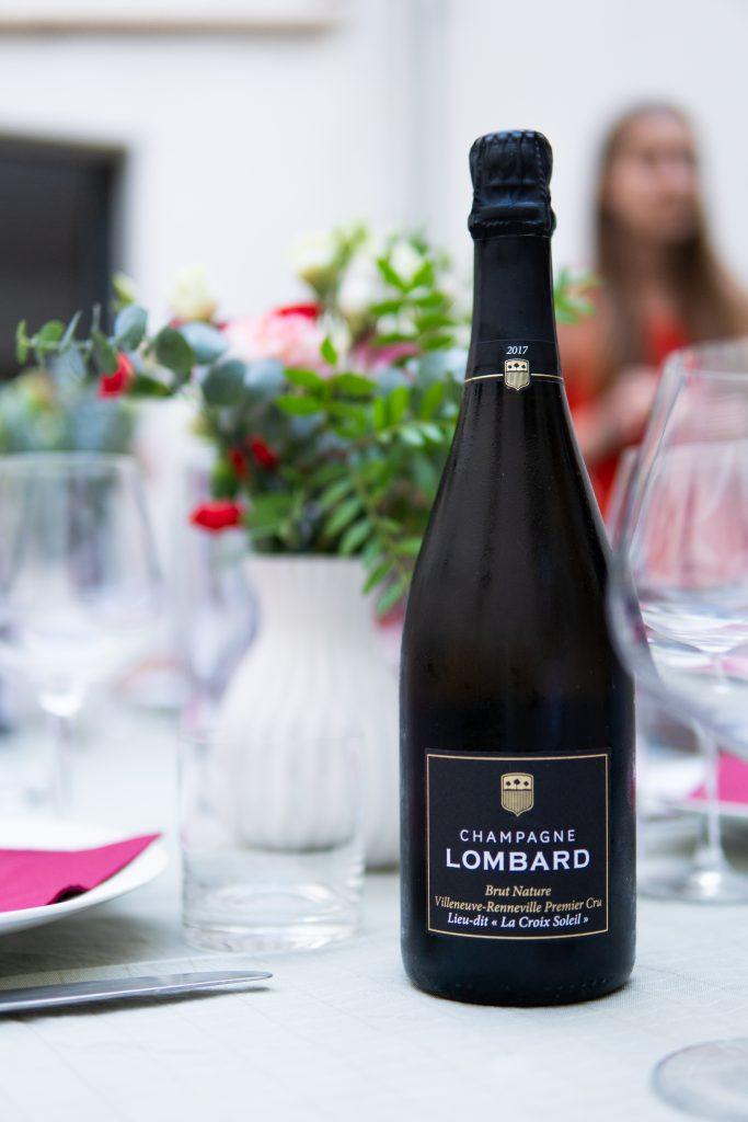 champagne lombard brut nature blanc de blancs La Croix Soleil